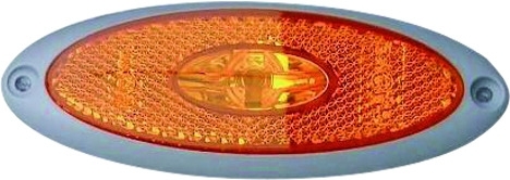Aufbau LED-Seitenleuchte grau 12V