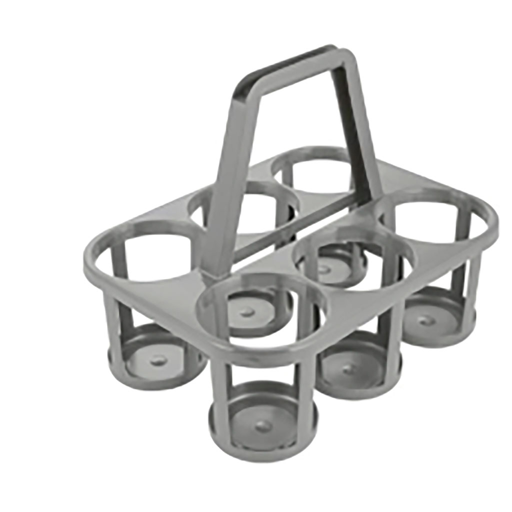 Panier 6 bouteilles taupe 26x34x26cm