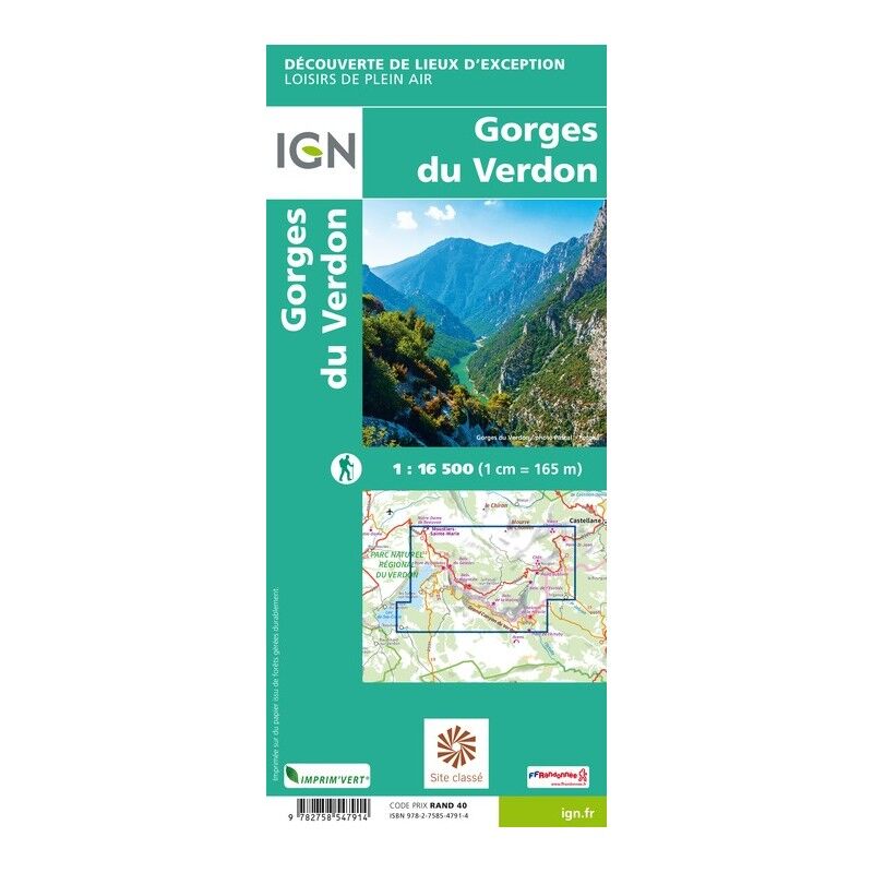 Gorges Du Verdon - Carte topographique