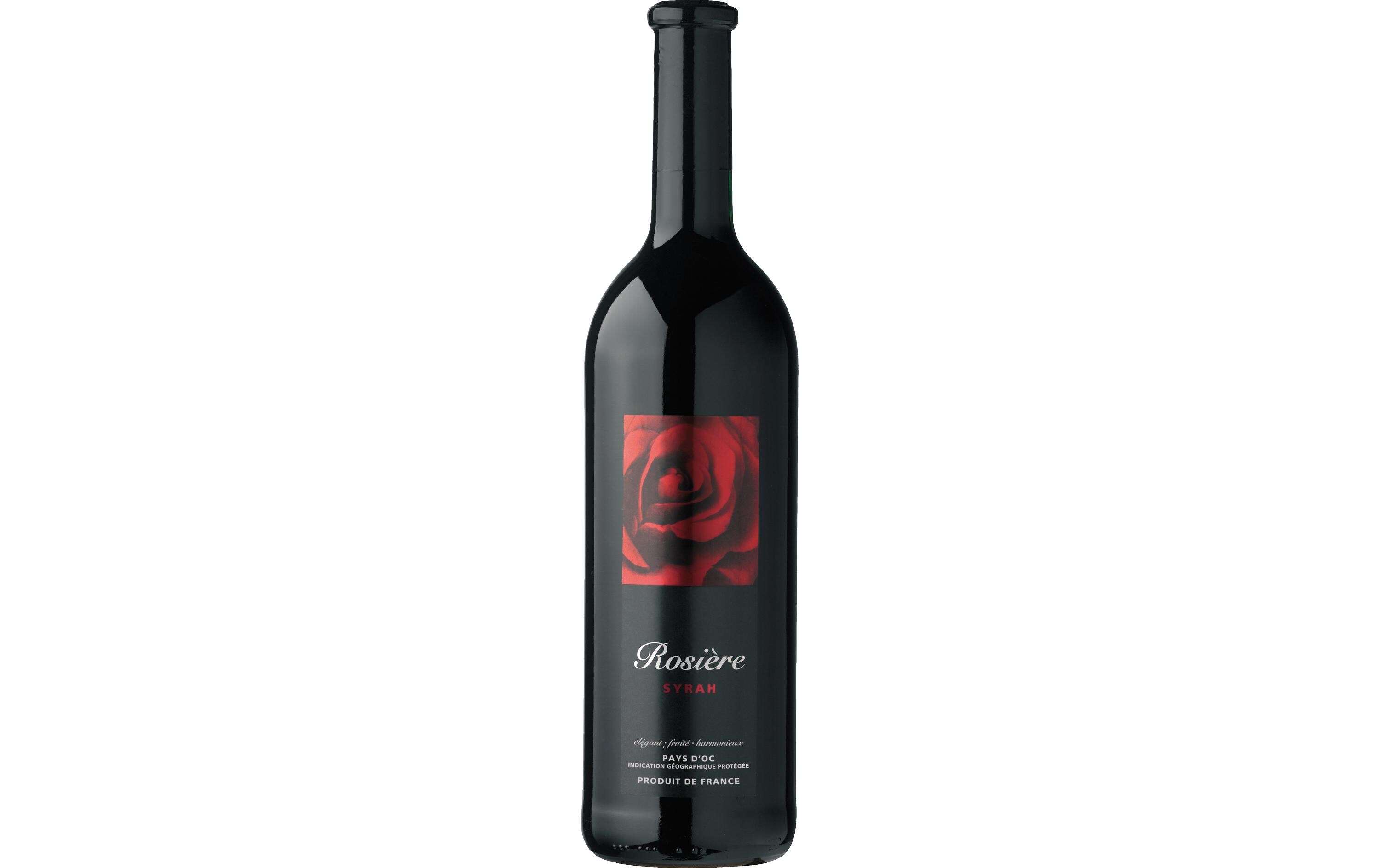 Syrah Pays dOc IGP demi-doux 0.75 lFruchtiger Rotwein aus Frankreich
