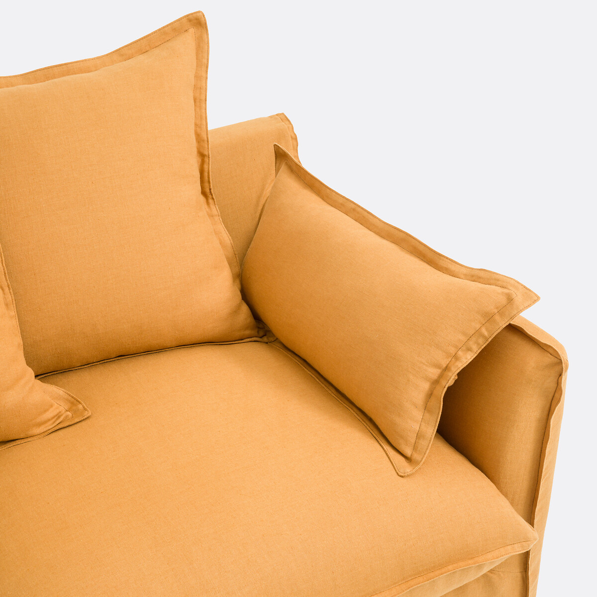 LA REDOUTE INTERIEURS<br>Slaapbank H14 cm, gekreukt linnen, Odna