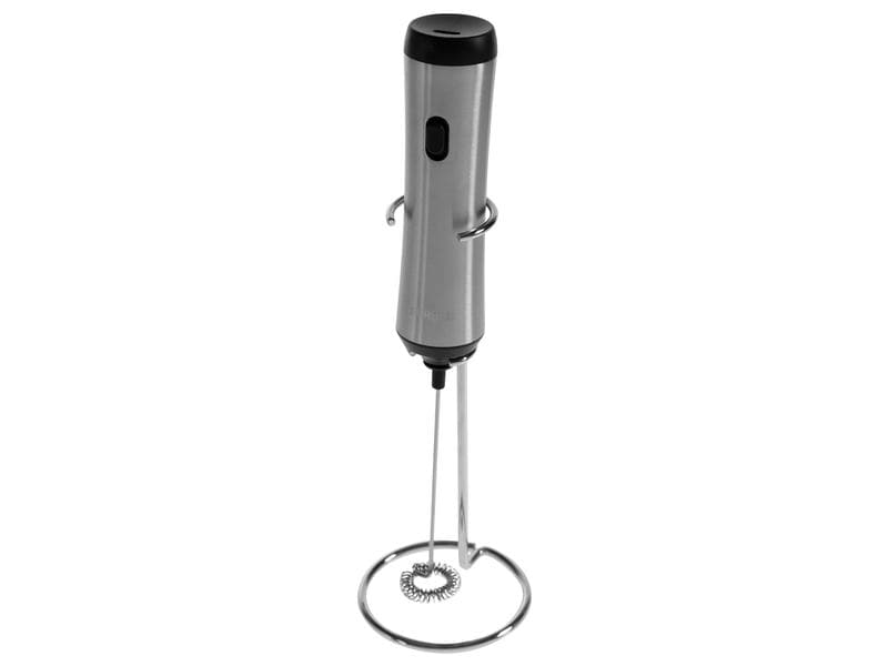 FURBER Milchschäumer USB-C mit Standfuss, Edelstahl Kabelloser Milchaufschäumer aus Edelstahl