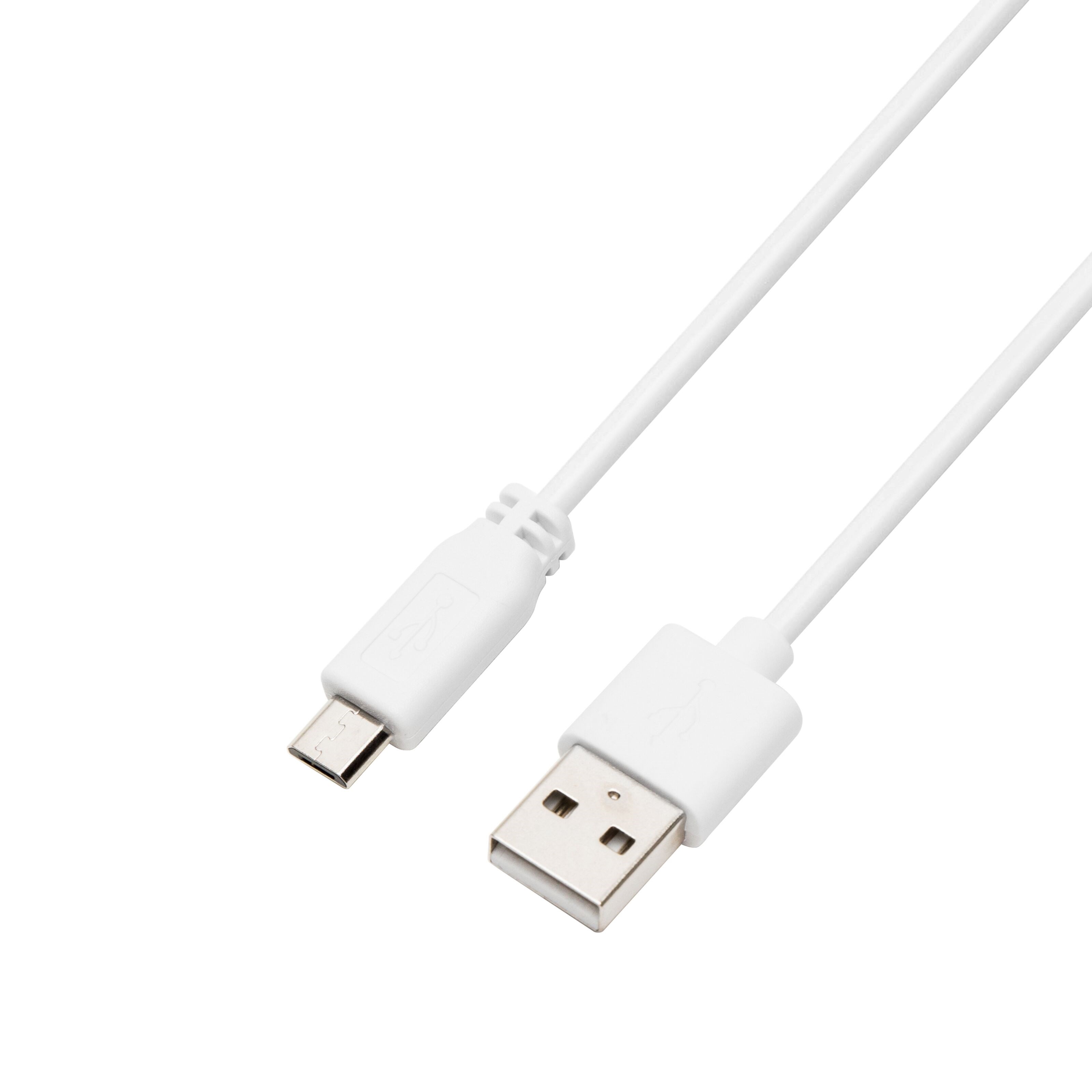 Linocell USB-lader med Micro-USB-kabel 2,4 A Hvit