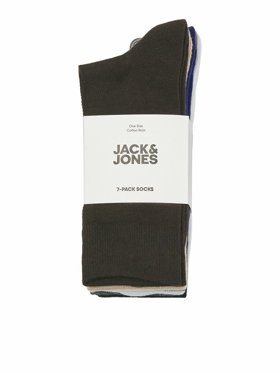 JACK & JONES<br>Conjunto de 7 pares de meias lisas