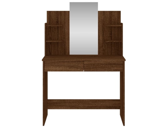 VIDAXL - Coiffeuse avec miroir chêne marron 96x39x142 cm