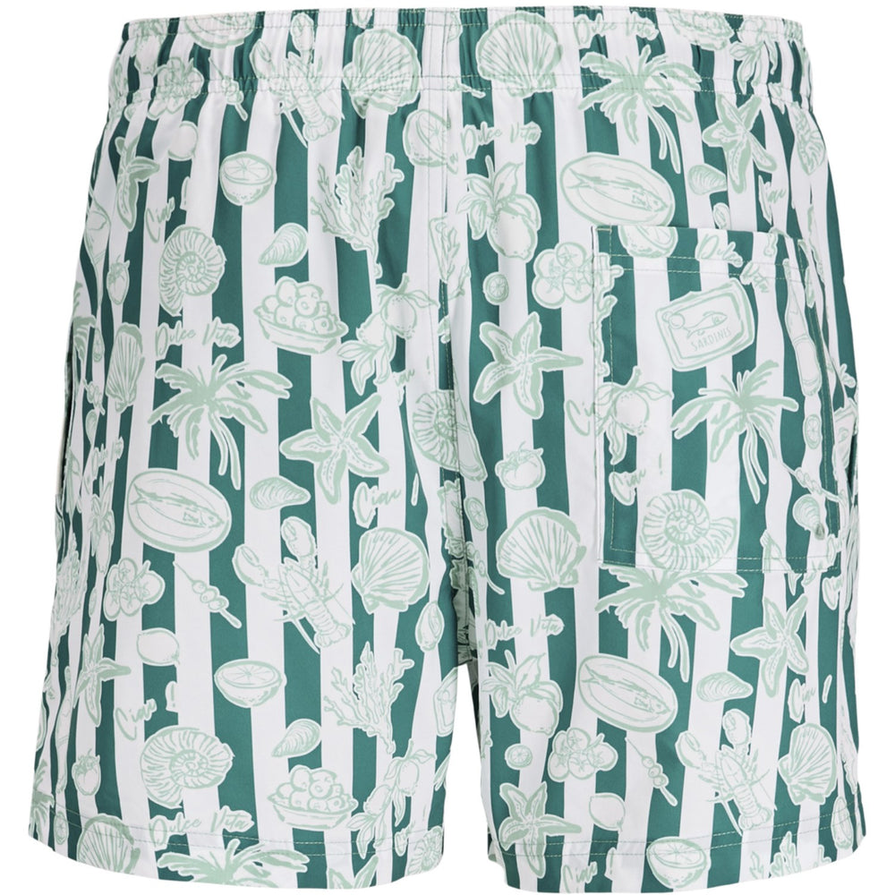 Køb Jack & Jones Junior Granite Green Jpstmaui Vibes Novelty AOP Swim Sh Jnr