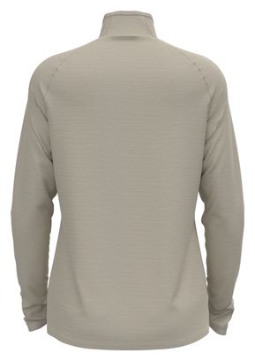 Maillot Manches Longues Femme Odlo 1/2 Zip Run Easy Gris