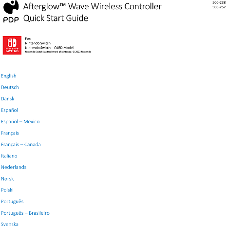 Afterglow PDP Wave Trådløs Controller - Hvid