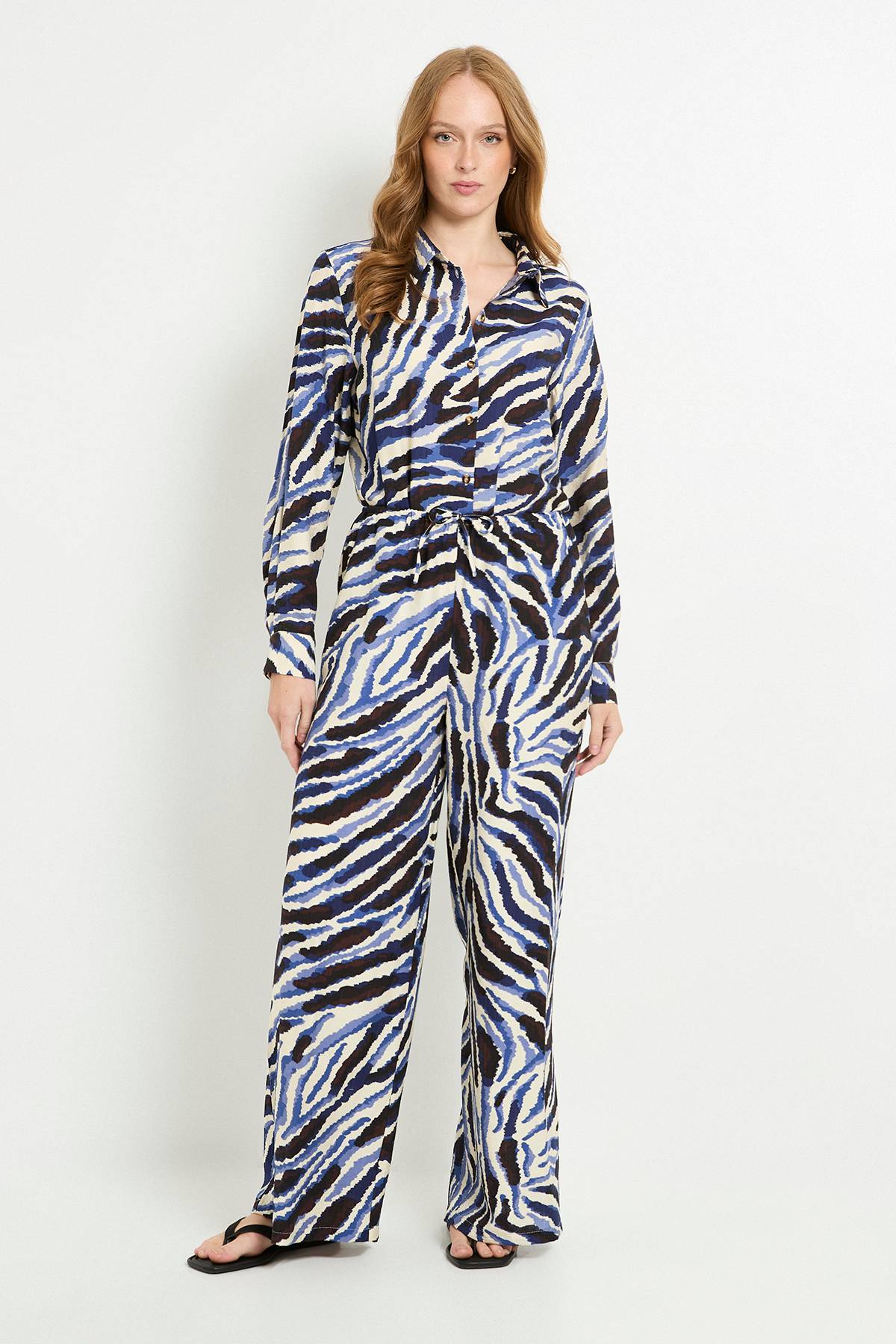 Wallis Ensemble Coordonné Pantalon Large À Imprimé Abstrait