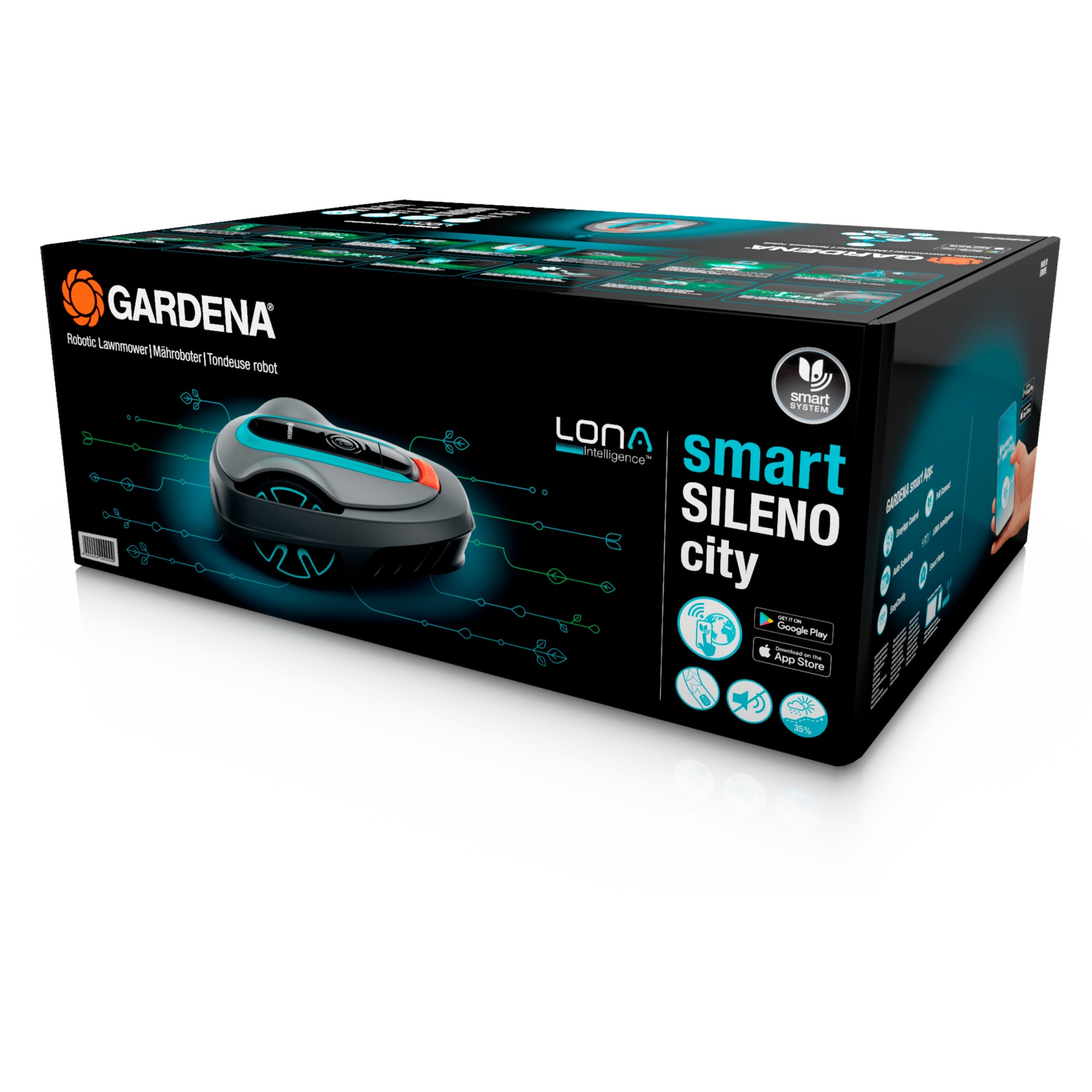 GARDENA Mähroboter Mähroboter smart SILENO city 600m² Set