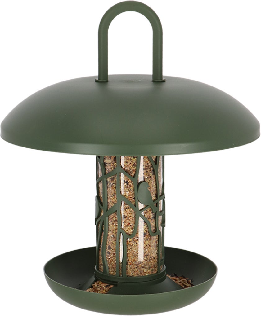 Esschert Design zaadsilo met schotel groen D 26,5 H 29,9 cm