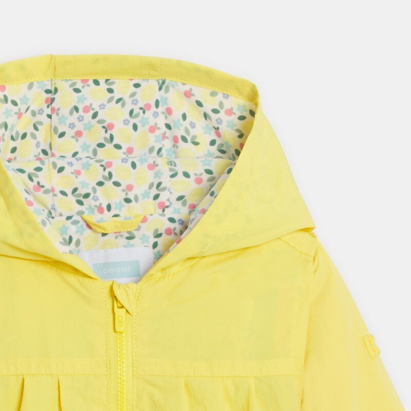 Veste à capuche jaune bébé fille Jaune