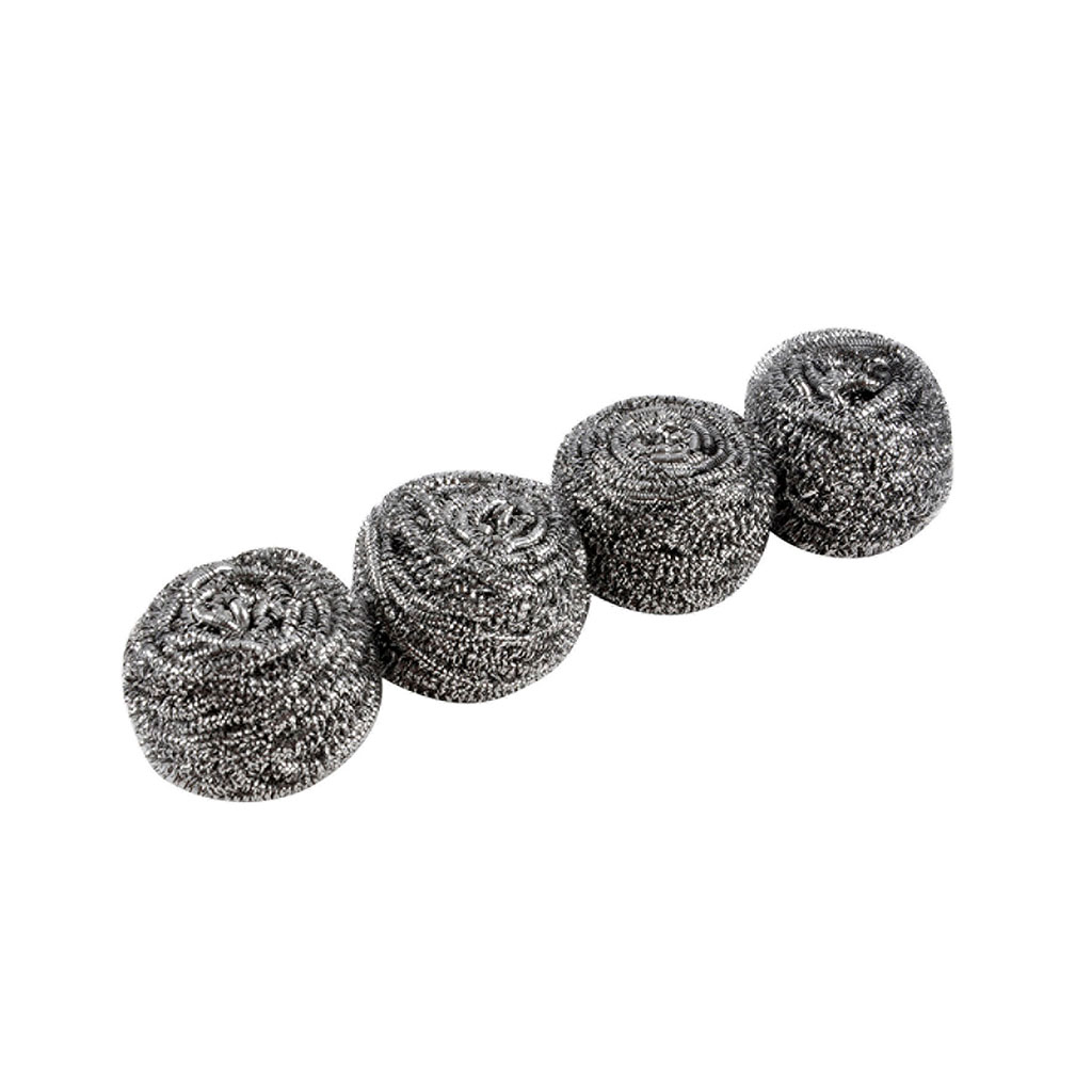Lot de 4 boules éponge inox D 5.5cm