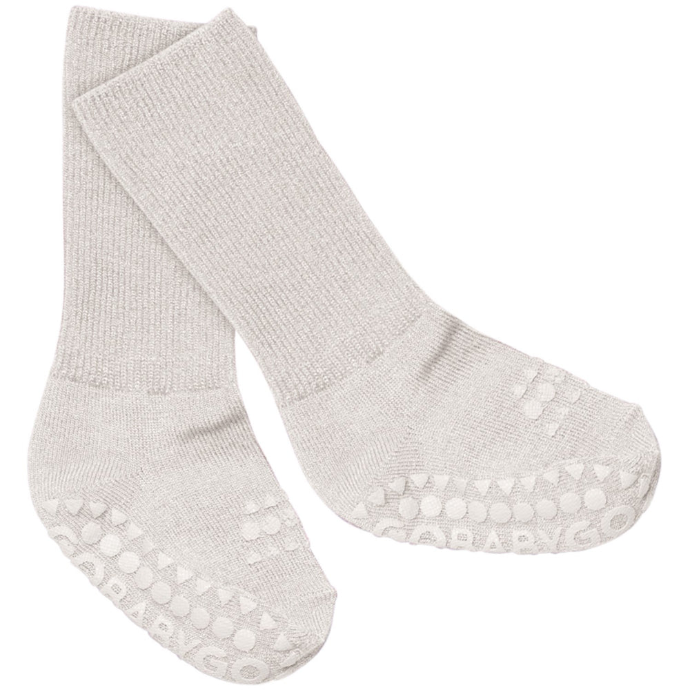 Køb Gobabygo Ivory Glitter (Buttercream) Non-Slip Strømper I Bambus