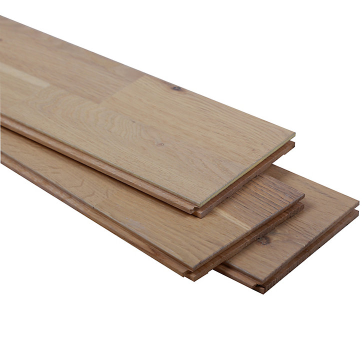 Parquet massif à coller Hardon M en chêne verni naturel