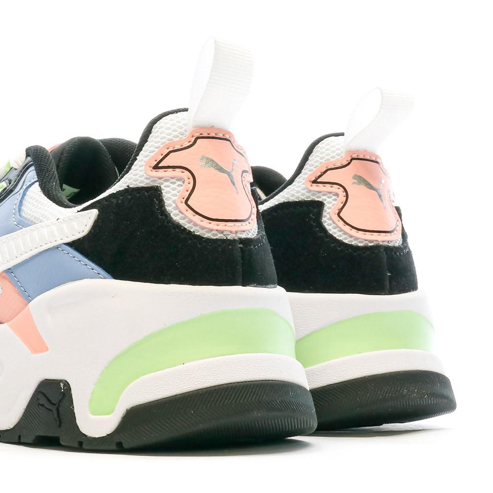 Puma Baskets Noire/Blanches/Rose Femme Puma Trinity