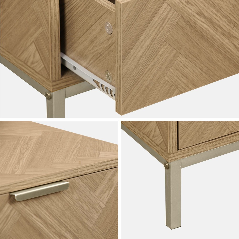 Lot de 2 tables de chevet. Budapest. Deux tiroirs. L 45 x l 40 x h 45cm