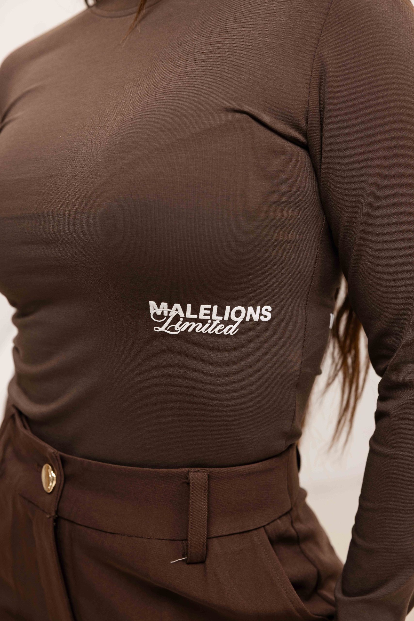 Malelions Members Society Longsleeve Top Dames Bruin