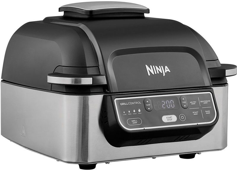 Ninja AG301EU - Airfryer XXL - 2-in-1 Grill & Hetelucht Friteuse - 5,7 liter - Grijs/Zwart