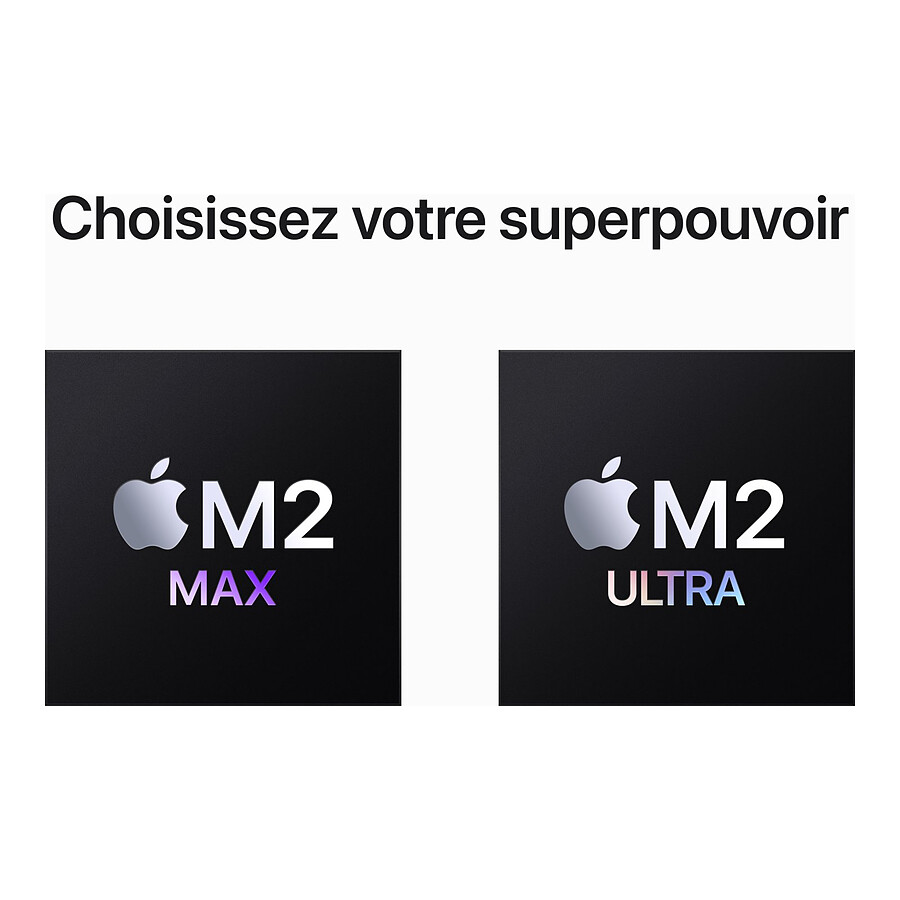 Apple Mac Studio M2 Max SSD 512 Go / Ram 32 Go - GPU 30 coeurs (MQH73FN/A)