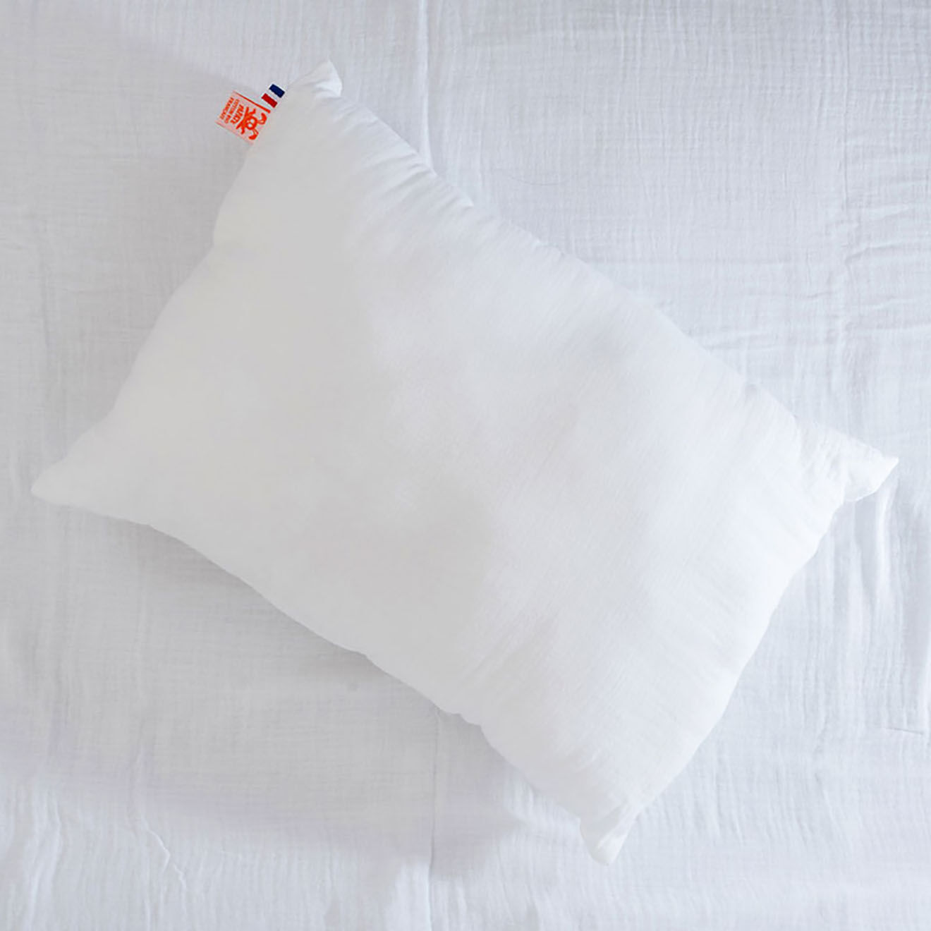 Papate Coussin Rectangle en Coton Bio blanc - 30x40 cm