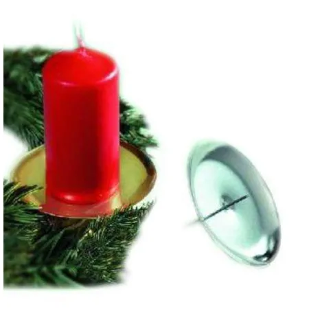 Riffelmacher - Adventkerzenhalter 75mm gold glatt 4 Stück