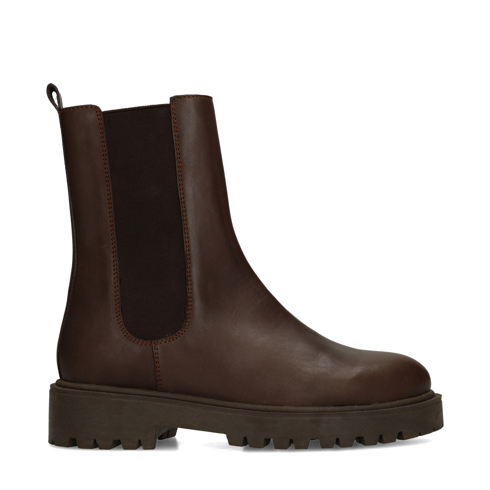Bruine leren chelsea boots