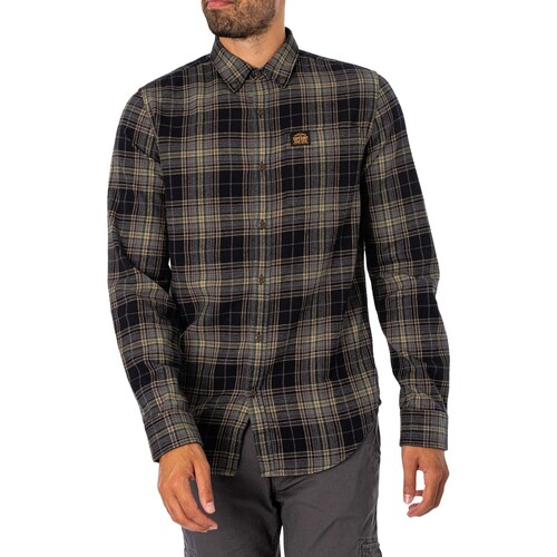 Superdry - Camisa De Leñador De Algodón Negro