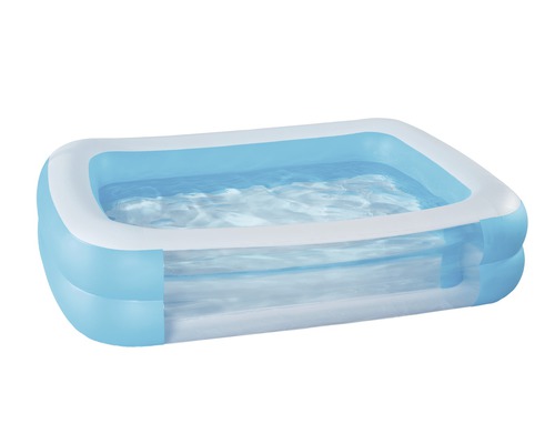 Kinderzwembad familiebad 200 x 150 x 50cm met kijkvenster blauw