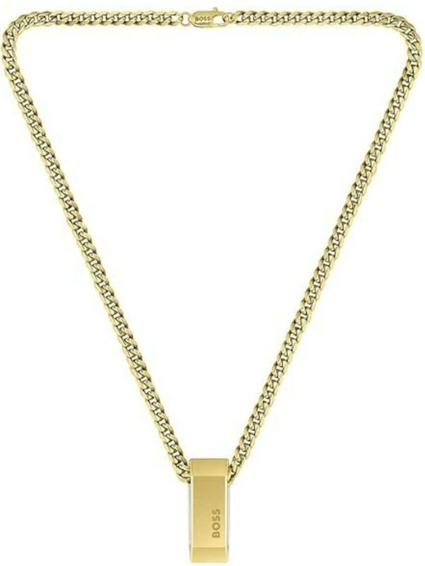 BOSS - Heren Ketting - Lichtgeelgouden en Roestvrij Staal - 56cm