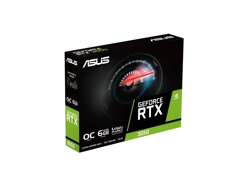 ASUS GeForce RTX 3050 LP BRK 6GB - OC Edition - grafikkort - GF RTX 3050 - 6 GB GDDR6 - PCIe 4.0 - HDMI, DisplayPort, DVI