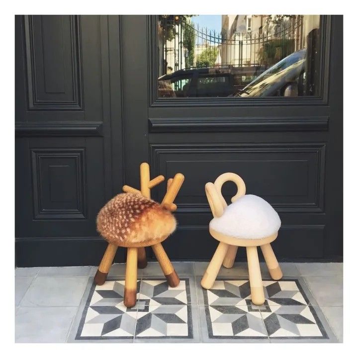 EO Chaise Mouton en chêne et hêtre par Takeshi Sawada | Blanc