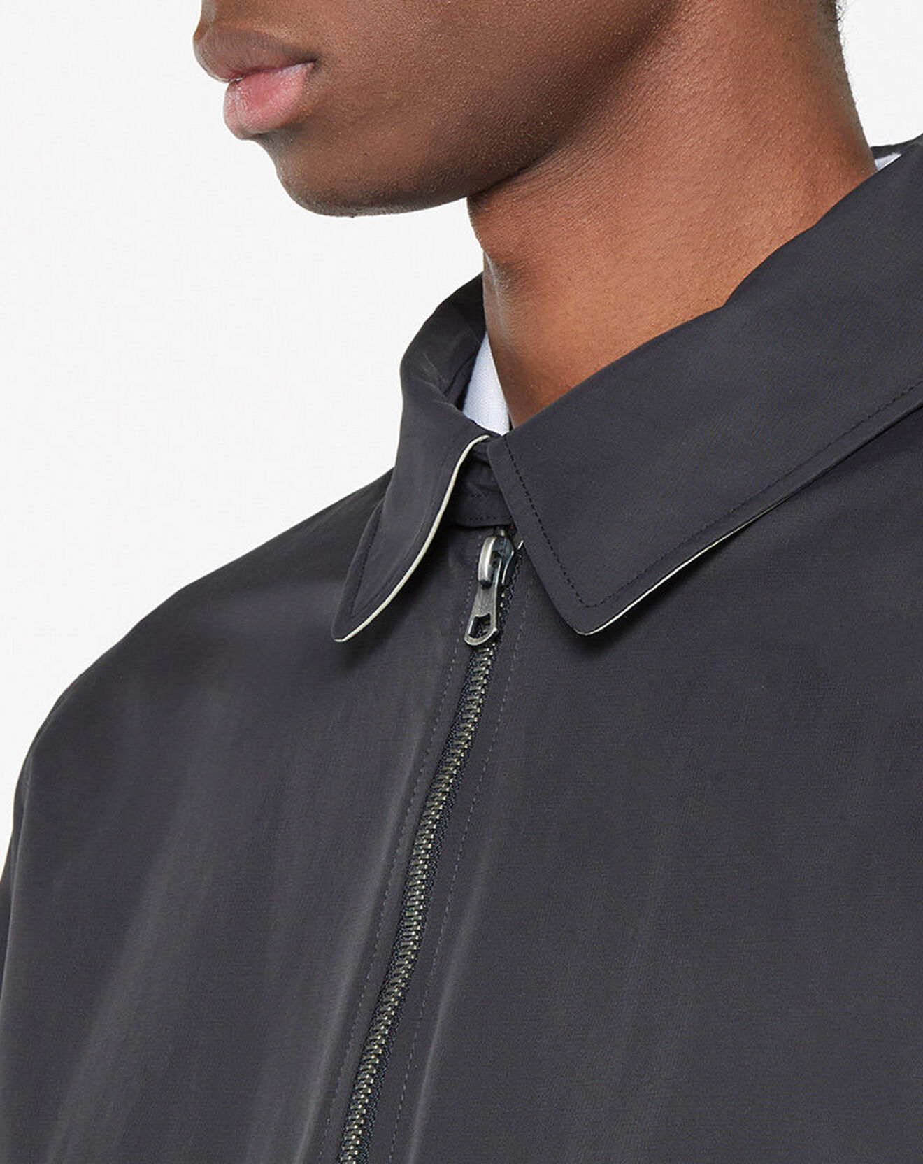 Hackett London Blouson en toile uni bleu foncé