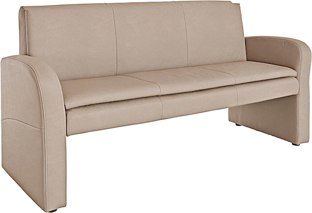 exxpo - sofa fashion Hockerbank »Cortado, 3-Sitzer Küchensofa mit hohem Sitzkomfort« hohe Bodenfreiheit, schöne Detailverarbeitung