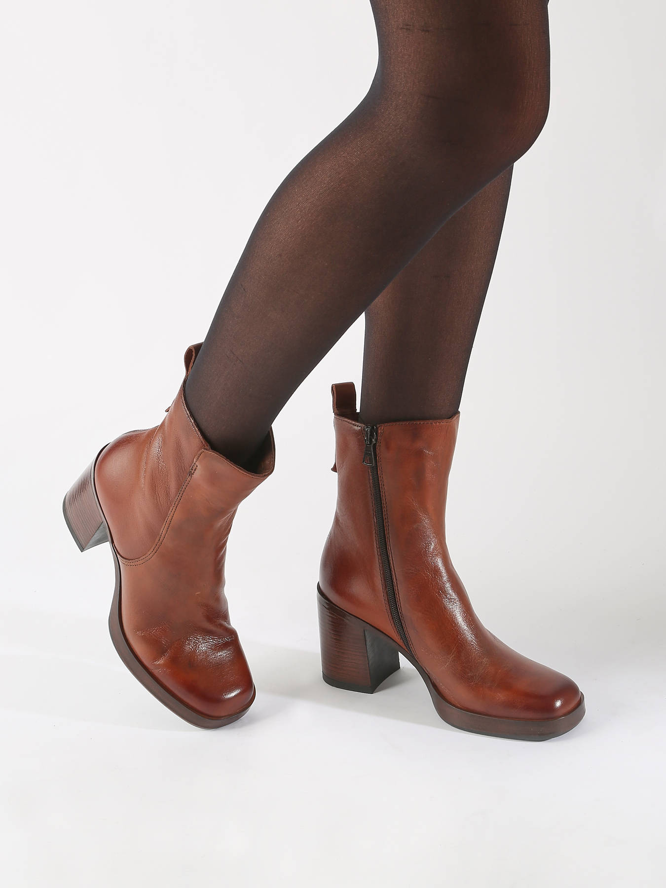 Bottines  talon en cuir MJUS