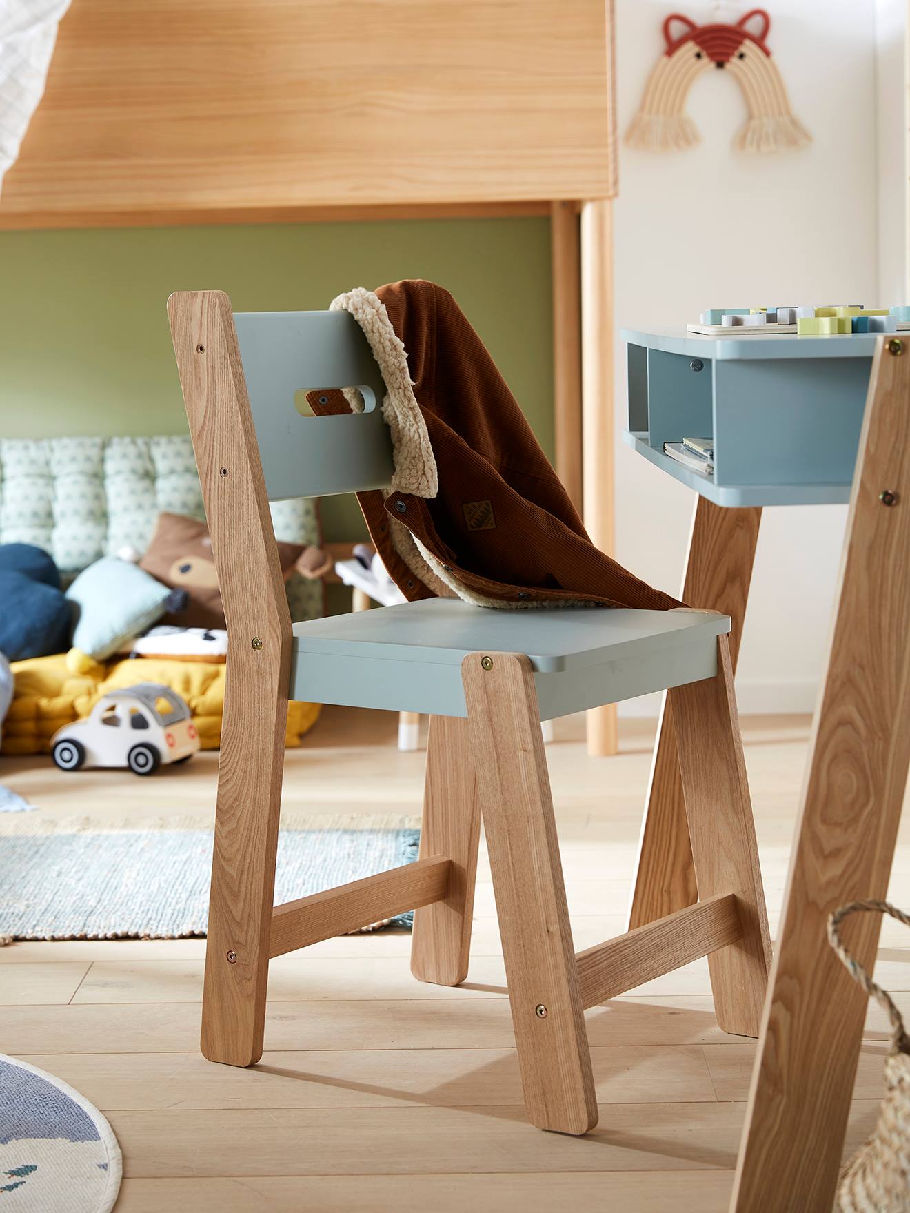 Cadeira escolar primária, altura do assento 45 cm, ARCHITEKT LINE verde