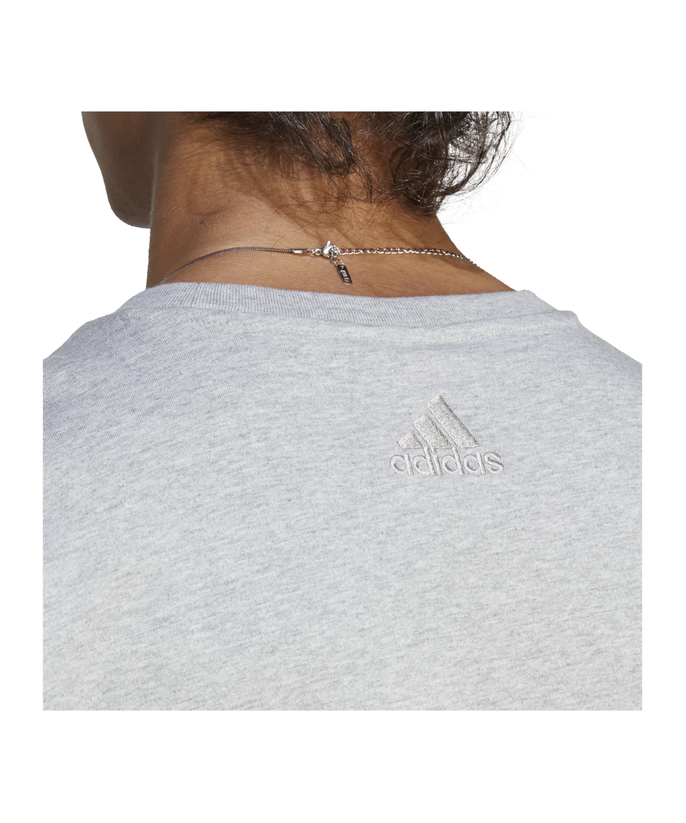 adidas Essentials Single Jersey Big Logo Tee Grey