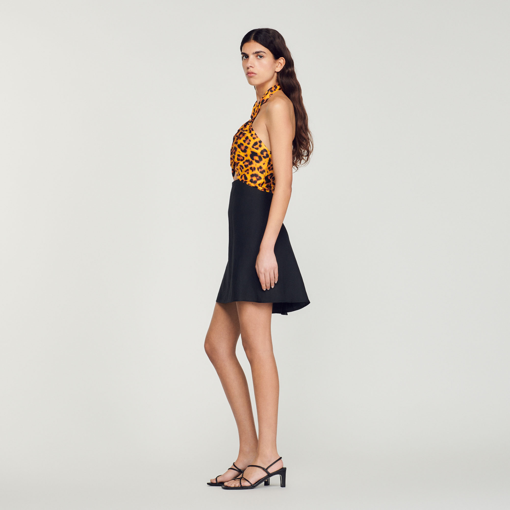 Robe courte leopard