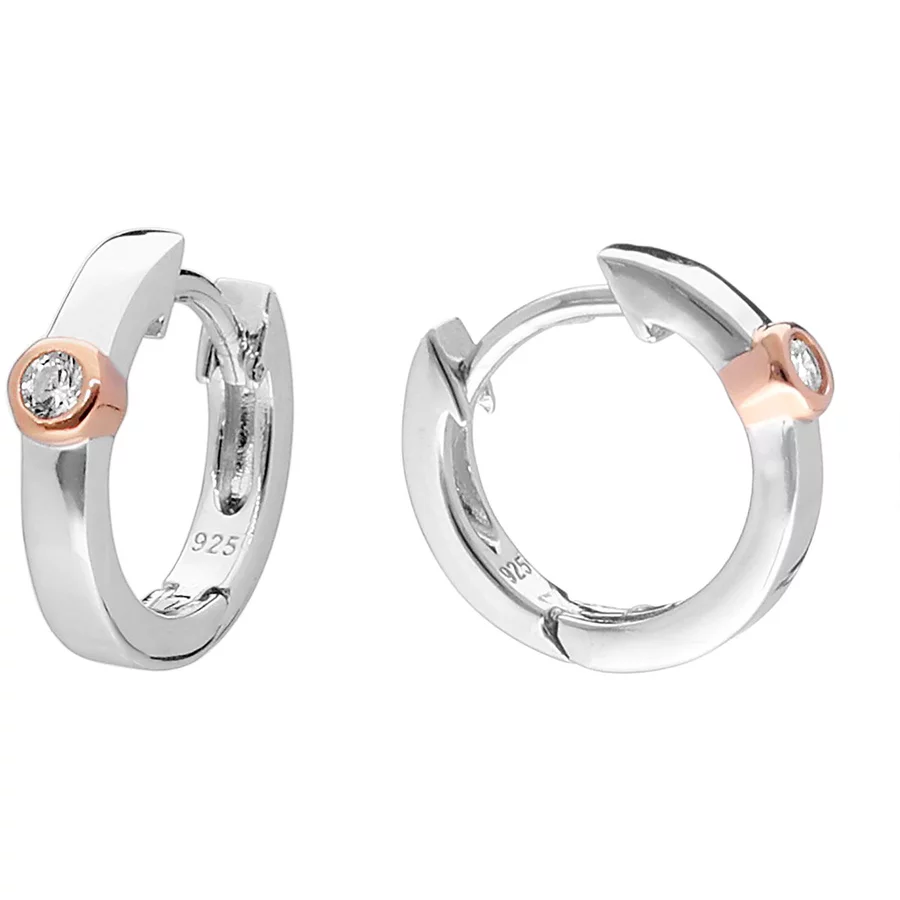 trendor Kinder-Ohrringe Silber 925 Klapp-Creolen Ø 13 mm silver