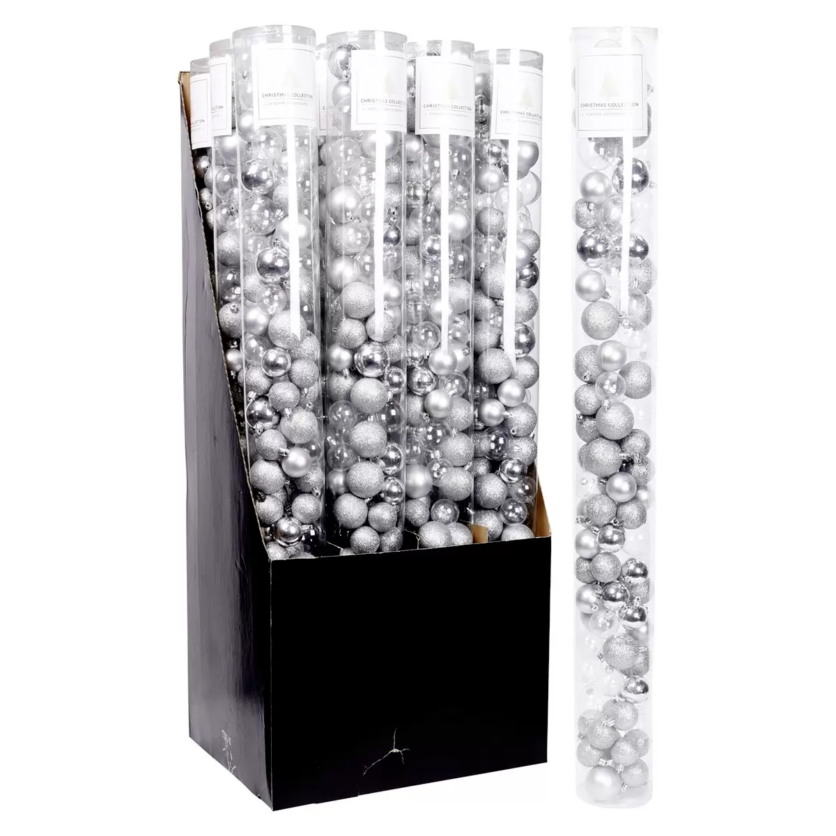 Weihnachtskugel XMAS Silber