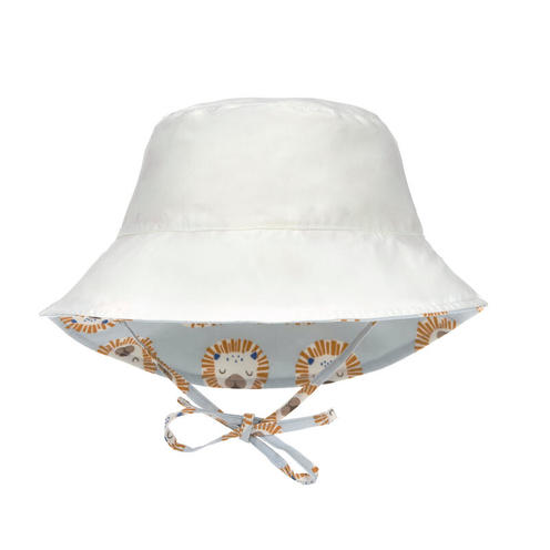 Chapeau réversible anti-UV 3-6 mois lion - Bleu poudré - LASSIG