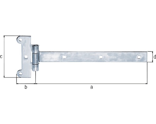 Verzinkte kruisscharnieren 591 mm