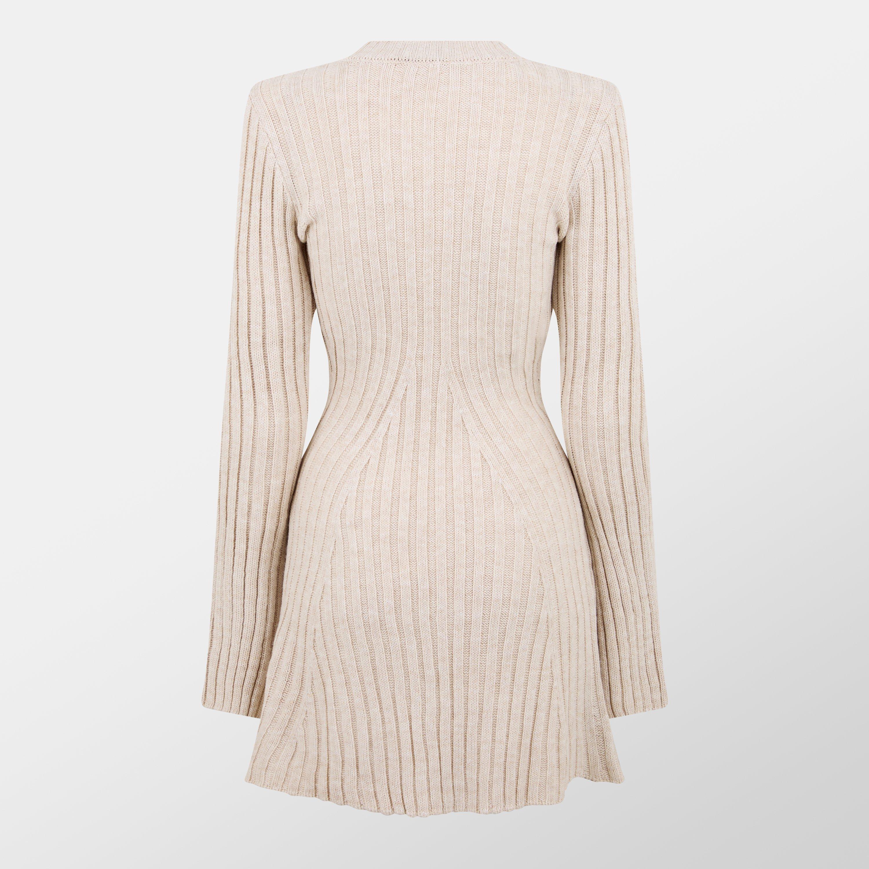 Missy Empire ME Rib Knit Flare Mini Dress Womens