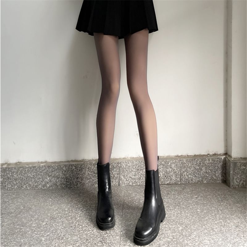 Gentiana - Effen panty met fleecevoering
