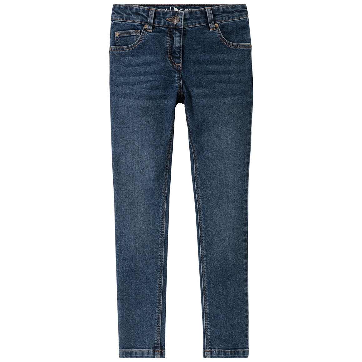 Jonas Nielsen Mädchen Skinny-Jeans mit Used-Waschung dunkelblau