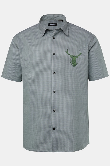Men+ Trachtenhemd, Halbarm, Vichy-Karo, Kentkragen, Comfort Fit, bis 8 XL