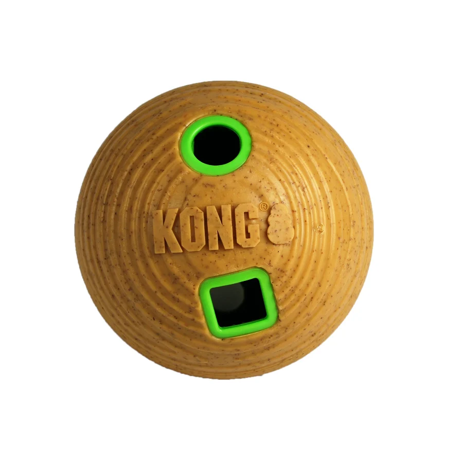Bola de bambu Kong para petiscos para cães