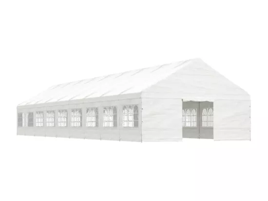 Belvédère avec toit blanc 20,07x5,88x3,75 m polyéthylène