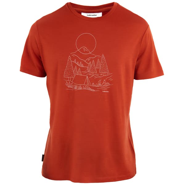 T-shirt randonnée ICEBREAKER M MERINO 150 TECH LITE III SS TEE SUNSET CAMP MOLTEN