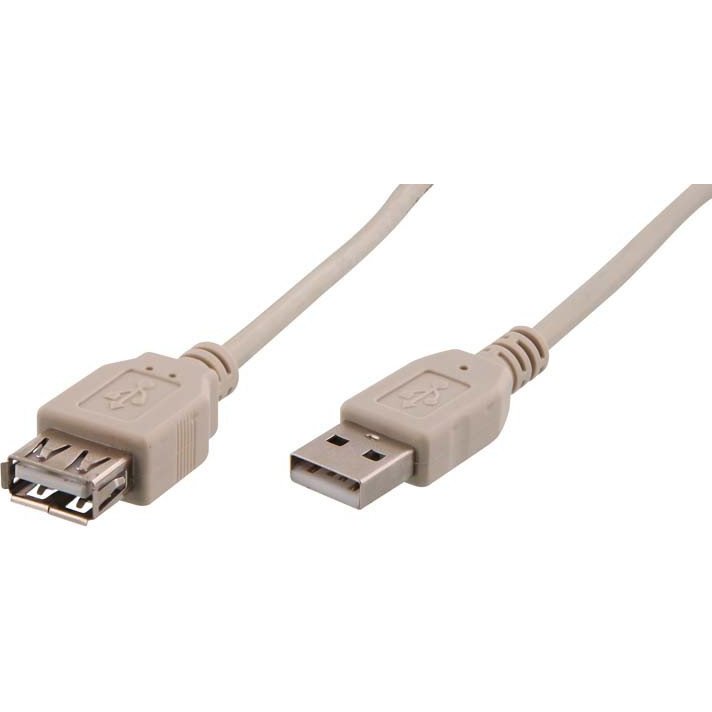 Rallonge usb t'nb 1,1a m/af cable 3m coloris gris